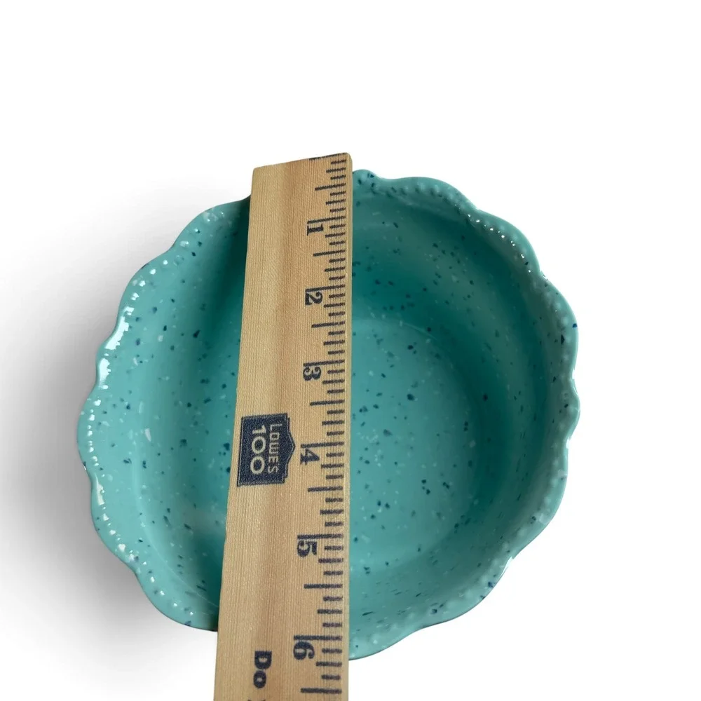 The Pioneer Woman Melamine Cereal Bowls Set of 2 Turquoise Confetti Scalloped 6
